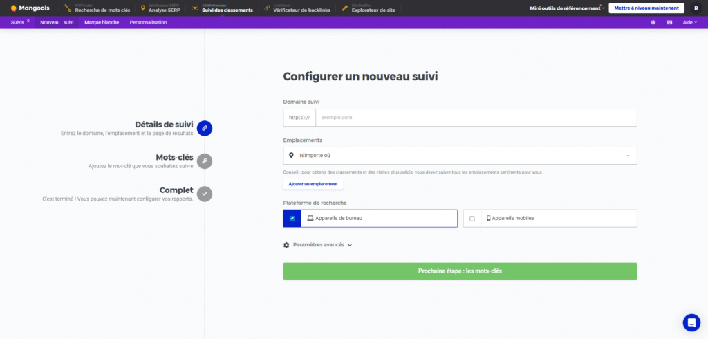 Trouver les meilleurs mots-clés avec Mangools